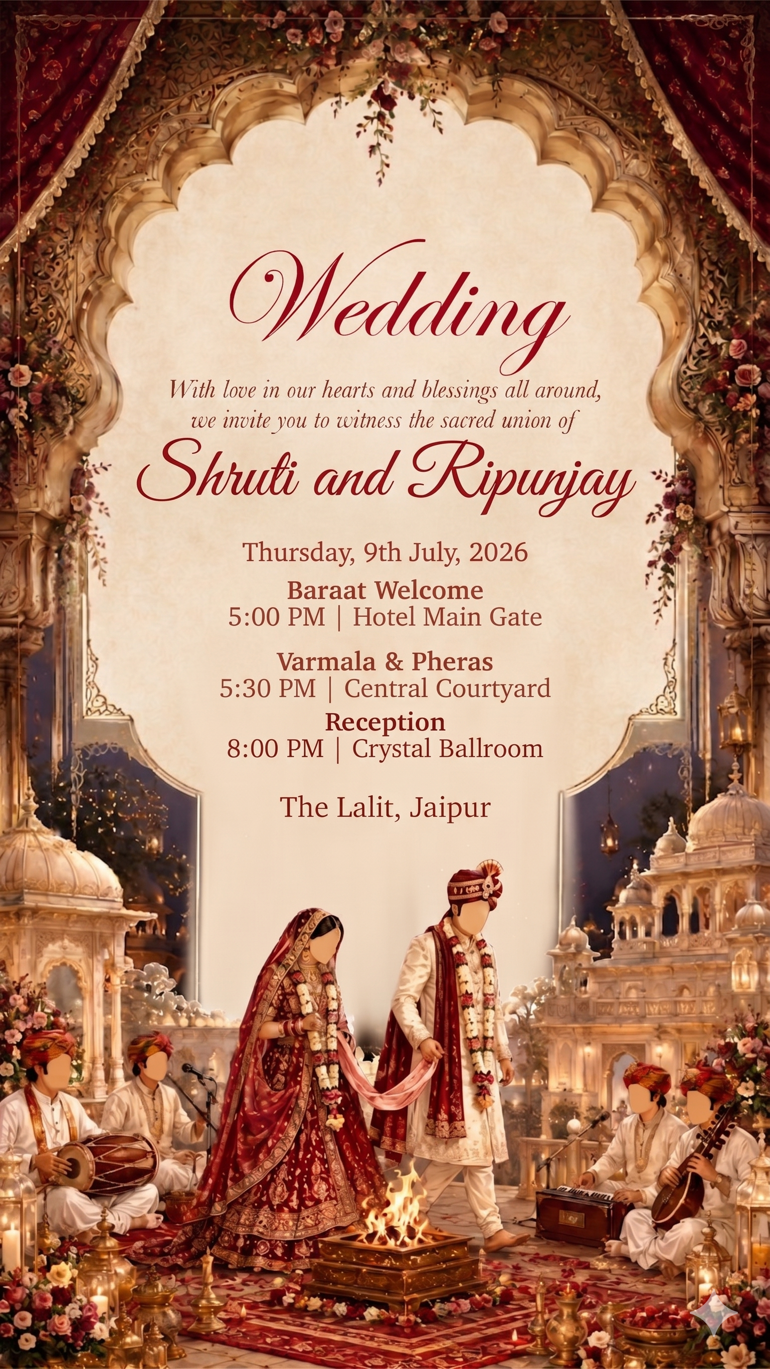 Wedding invitation artwork