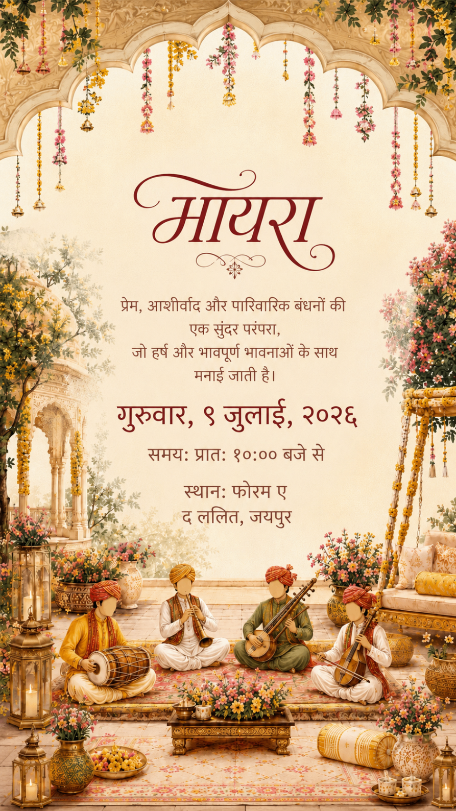 मायरा निमंत्रण कलाकृति