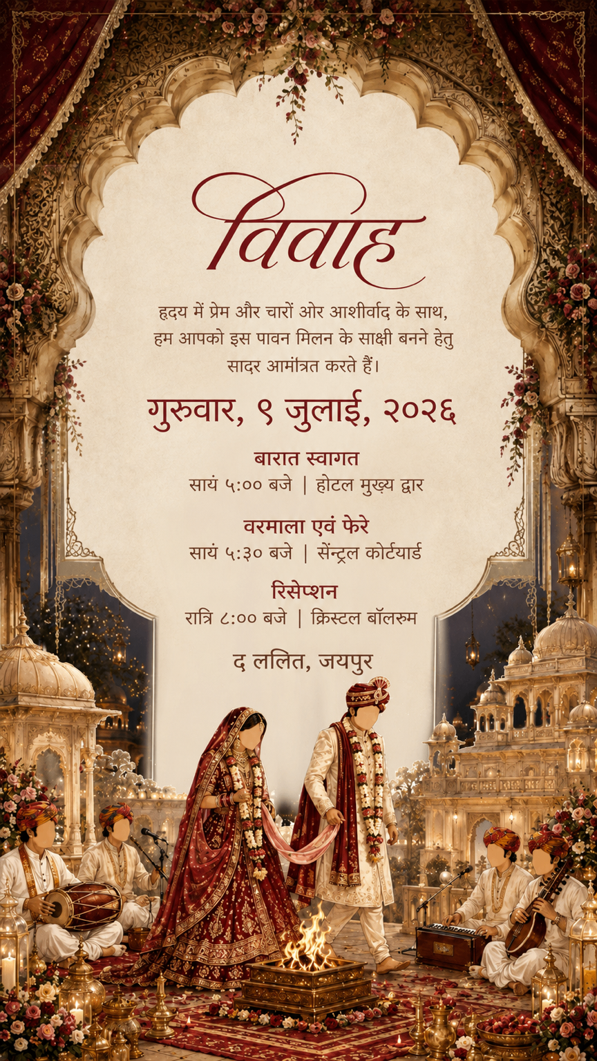 विवाह निमंत्रण कलाकृति